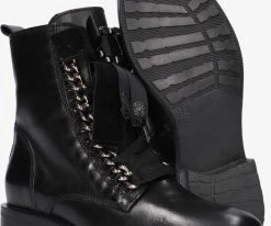 Omoda p22213 bottines à lacets en noir -Bottes Femme Soldes 200770 4