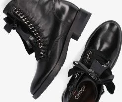 Omoda p22213 bottines à lacets en noir -Bottes Femme Soldes 200770 5