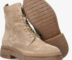 Omoda p21209 bottines à lacets en camel -Bottes Femme Soldes 200776 4