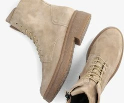 Omoda p21209 bottines à lacets en camel -Bottes Femme Soldes 200776 5