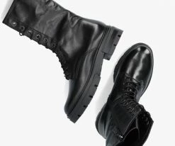 Omoda m79323 bottines à lacets en noir -Bottes Femme Soldes 200782 5