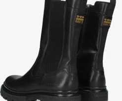 G-star raw kafey hgh chs lea w bottines chelsea en noir -Bottes Femme Soldes 200787 3