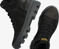 G-star raw noxer hgh tmb lea w bottines à lacets en noir -Bottes Femme Soldes 200788 5