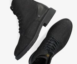 G-star raw vacum ii hgh dnm w bottines à lacets en noir -Bottes Femme Soldes 200793 5