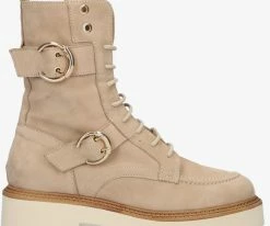 Notre-v 03-18 bottines à lacets en beige
