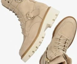 Notre-v 03-18 bottines à lacets en beige 10 Notre-v 03-18 bottines à lacets en beige -Bottes Femme Soldes 201283 5