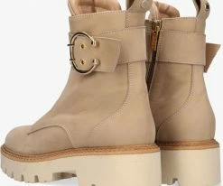 Notre-v 03-19 biker boots en beige -Bottes Femme Soldes 201284 3