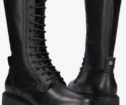 Notre-v 03-17 bottines à lacets en noir 10 Notre-v 03-17 bottines à lacets en noir -Bottes Femme Soldes 201286 5