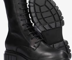 Notre-v 03-435 bottines à lacets en noir -Bottes Femme Soldes 201290 4