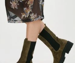 Mexx farin bottines chelsea en vert 11 Mexx farin bottines chelsea en vert -Bottes Femme Soldes 201617 8