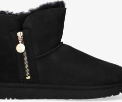 Ugg w bailey zip mini bottes fourrure en noir