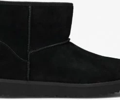 Ugg w classic mini logo zip bottes fourrure en noir