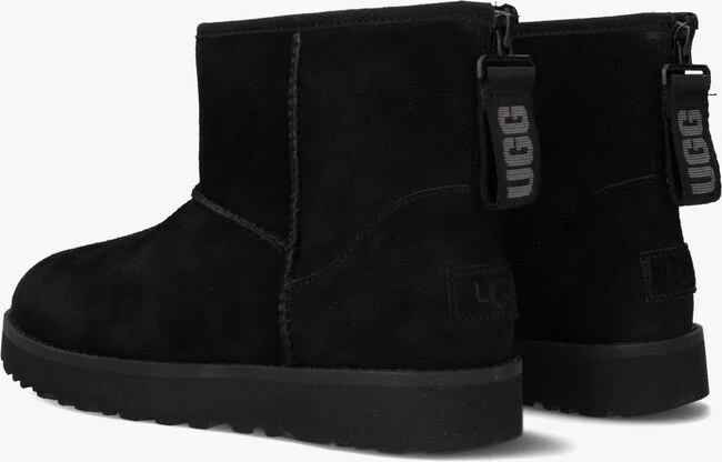 Ugg w classic mini logo zip bottes fourrure en noir 3 Ugg w classic mini logo zip bottes fourrure en noir – Image 3