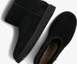 Ugg w classic mini logo zip bottes fourrure en noir 10 Ugg w classic mini logo zip bottes fourrure en noir -Bottes Femme Soldes 201899 5