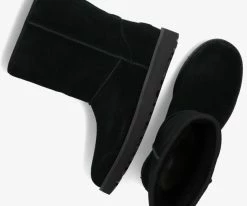 Ugg w classic short logo zip bottes fourrure en noir 9 Ugg w classic short logo zip bottes fourrure en noir -Bottes Femme Soldes 201901 5