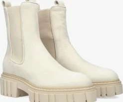 Notre-v 03-432 bottines chelsea en blanc -Bottes Femme Soldes 202173 1
