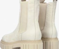 Notre-v 03-432 bottines chelsea en blanc -Bottes Femme Soldes 202173 3