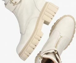 Notre-v 03-437 biker boots en beige -Bottes Femme Soldes 202174 5