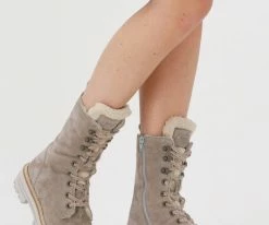 Maripe salerno bottines à lacets en taupe -Bottes Femme Soldes 204953 8