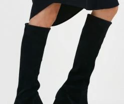 Peter kaiser tomke bottes hautes en bleu -Bottes Femme Soldes 206240 8