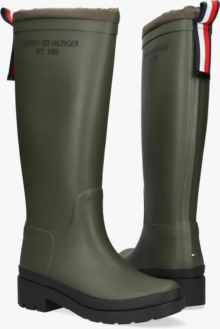 Tommy hilfiger th overknee rainboot bottes en caoutchouc en vert 5 Tommy hilfiger th overknee rainboot bottes en caoutchouc en vert – Image 5