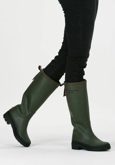 Tommy hilfiger th overknee rainboot bottes en caoutchouc en vert 6 Tommy hilfiger th overknee rainboot bottes en caoutchouc en vert – Image 6