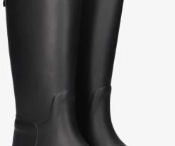 Tommy hilfiger th overknee rainboot bottes en caoutchouc en noir