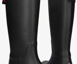 Tommy hilfiger th overknee rainboot bottes en caoutchouc en noir -Bottes Femme Soldes 206601 5