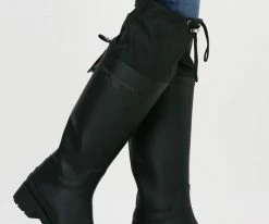 Tommy hilfiger th overknee rainboot bottes en caoutchouc en noir -Bottes Femme Soldes 206601 8