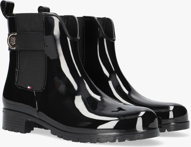 Tommy hilfiger th hardware rainboot bottes en caoutchouc en noir 2 Tommy hilfiger th hardware rainboot bottes en caoutchouc en noir – Image 2