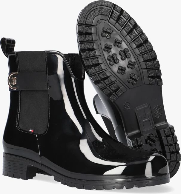 Tommy hilfiger th hardware rainboot bottes en caoutchouc en noir 4 Tommy hilfiger th hardware rainboot bottes en caoutchouc en noir – Image 4