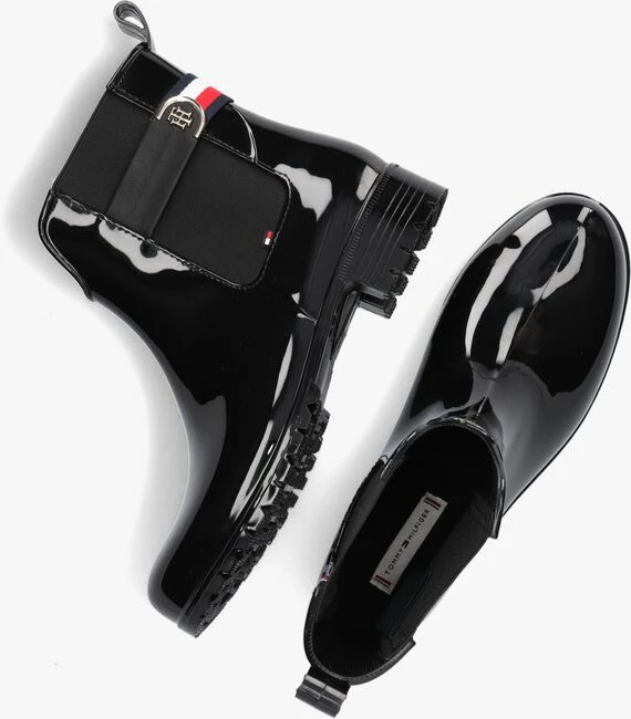Tommy hilfiger th hardware rainboot bottes en caoutchouc en noir 5 Tommy hilfiger th hardware rainboot bottes en caoutchouc en noir – Image 5
