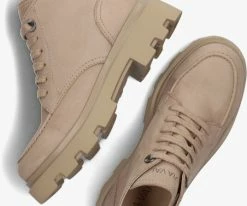 Via vai livia bond bottines à lacets en beige -Bottes Femme Soldes 207062 5