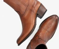 Sendra 17763 santiags en cognac -Bottes Femme Soldes 207798 5