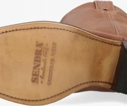 Sendra 14394 santiags en cognac -Bottes Femme Soldes 207804 4