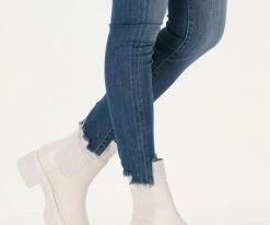 Guess keanna bottines chelsea en blanc -Bottes Femme Soldes 207873 8