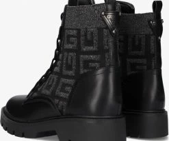 Guess razieli bottines à lacets en noir -Bottes Femme Soldes 207874 3