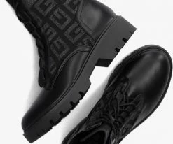 Guess razieli bottines à lacets en noir -Bottes Femme Soldes 207874 5