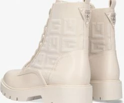 Guess razieli bottines à lacets en blanc -Bottes Femme Soldes 207875 3