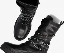 Nikkie dionne chain boots bottines à lacets en noir 10 Nikkie dionne chain boots bottines à lacets en noir -Bottes Femme Soldes 208132 5