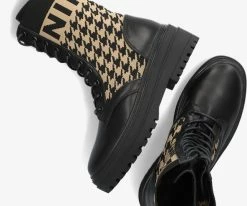 Nikkie dian boots bottines à lacets en noir 9 Nikkie dian boots bottines à lacets en noir -Bottes Femme Soldes 208135 5