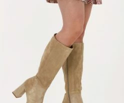 Notre-v ao131 bottes hautes en beige -Bottes Femme Soldes 210458 8