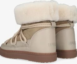 Inuikii classic high laced bottes fourrure en taupe -Bottes Femme Soldes 213827 3