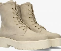 Tango bee chunky 84 bottines à lacets en beige -Bottes Femme Soldes 216293 1