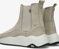 Hub flow bottines chelsea en taupe -Bottes Femme Soldes 220101 3
