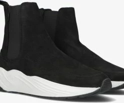 Hub flow bottines chelsea en noir -Bottes Femme Soldes 220103 1