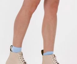 Dr martens 101 mono bottines à lacets en beige 11 Dr martens 101 mono bottines à lacets en beige -Bottes Femme Soldes 221277 8