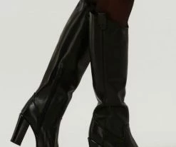 Bronx next americana bottes hautes en noir 11 Bronx next americana bottes hautes en noir -Bottes Femme Soldes 222305 8