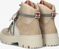 Scotch & soda conni mid bottines à lacets en beige -Bottes Femme Soldes 222396 3