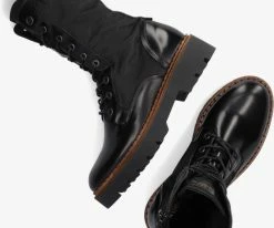 Scotch & soda olivine mid bottines à lacets en noir -Bottes Femme Soldes 222398 5